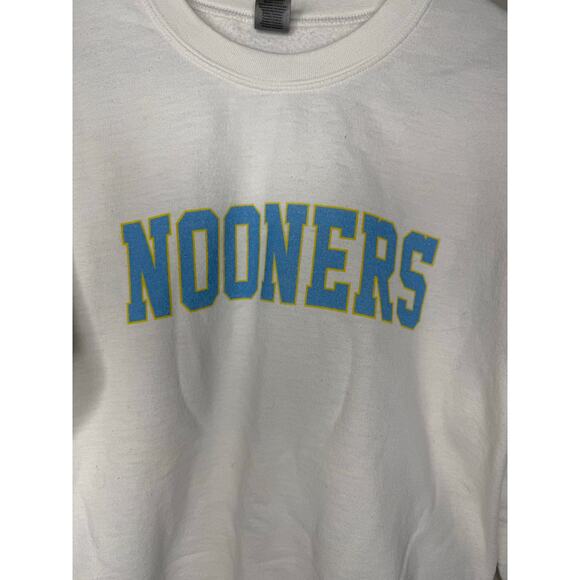 Barstool Sports “Nooners” Crewneck Sweatshirt – White/Blue/Yellow – Size Small - Picture 2 of 4